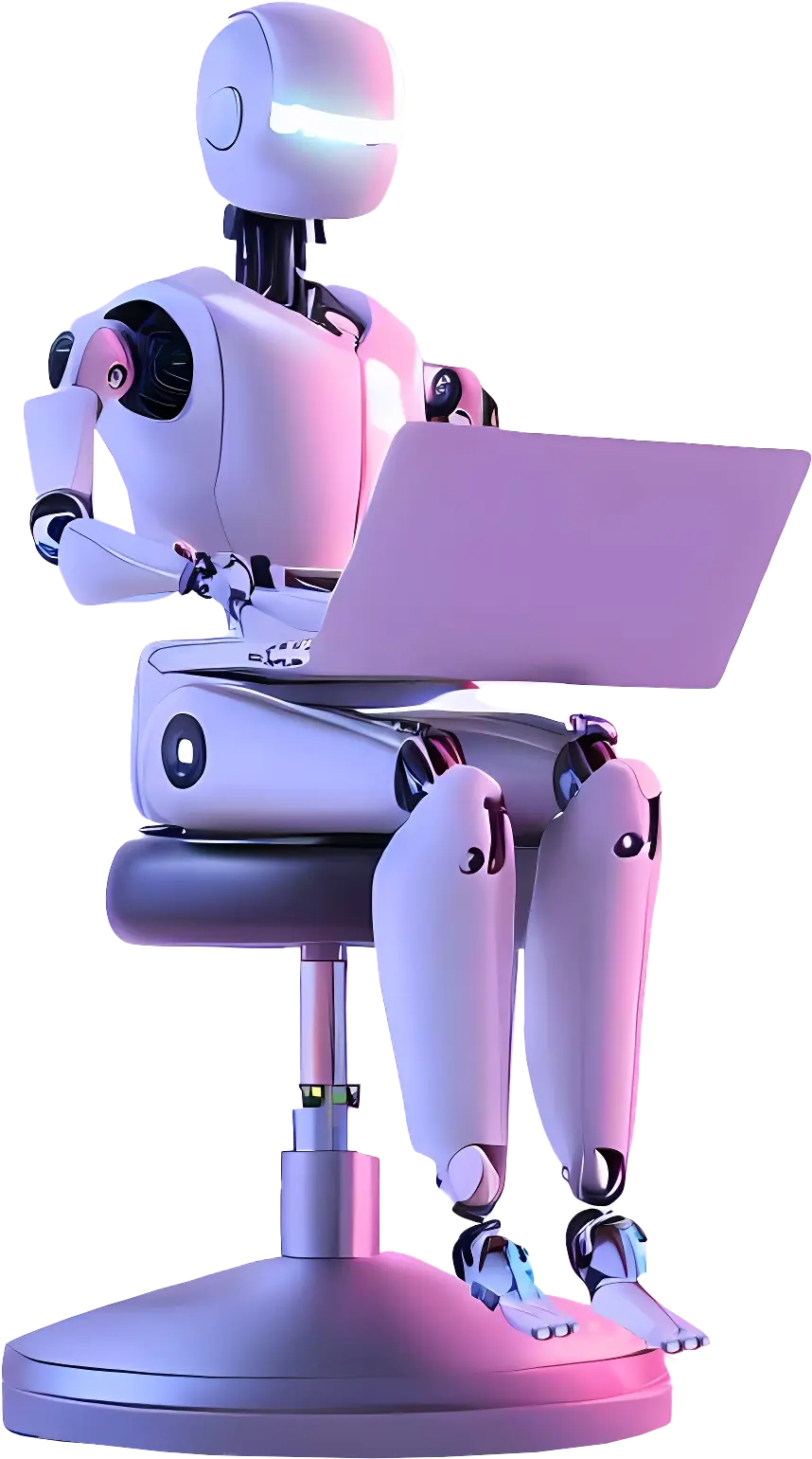 About Us Page - Banner - Robot Using Laptop