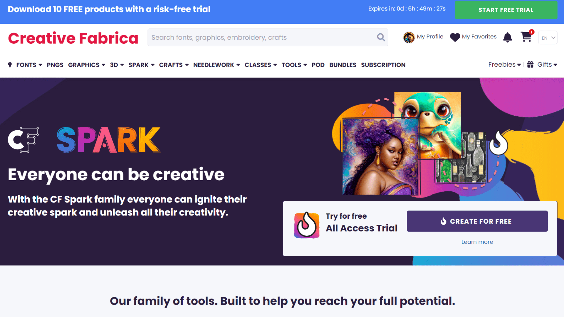 CF SPARK - Website Screenshot