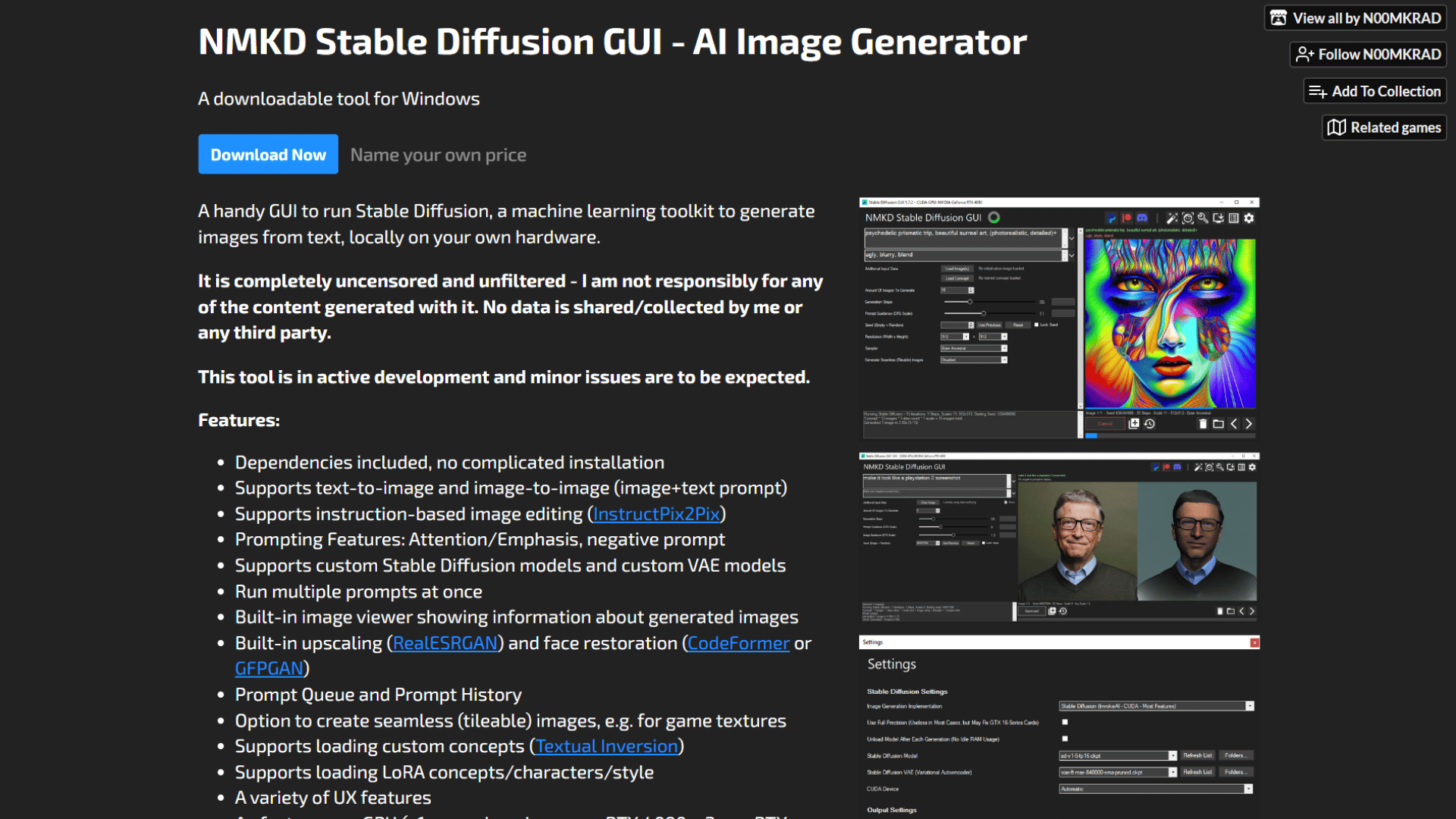 NMKD Stable Diffusion GUI - Image Generators - Images